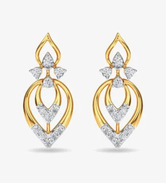Beautiful Diamond Stud Eulla Earring Rose Gold