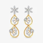 Diamond Trinity Earring Dangler Rose Gold