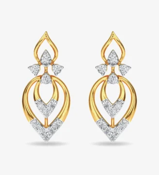 Beautiful Diamond Stud Eulla Earring Rose Gold