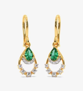 Verdant Splendour Diamond Dangle Earrings