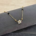 18K Gold Plated Floral Mangalsutra Necklace for Women | Waterproof | Anti-Tarnish | Rubicon Jewels