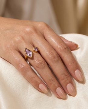 Lilac Prism Duo Ring