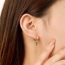 Oriental Style Zirconia Emerald Earrings Earrings  