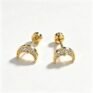 Half Moon Diamond Look Stud Earrings Earrings  