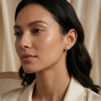 Flora 18K Gold Plated Stud Earrings Earrings  