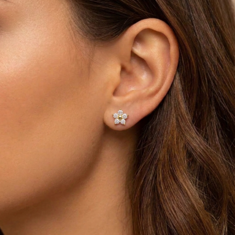 Flora 18K Gold Plated Stud Earrings Earrings  