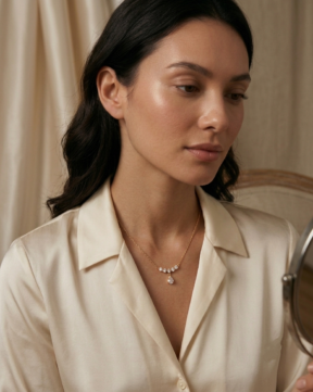 18K Gold High-wattage sparkle Pedant Mangalsutra Necklace  